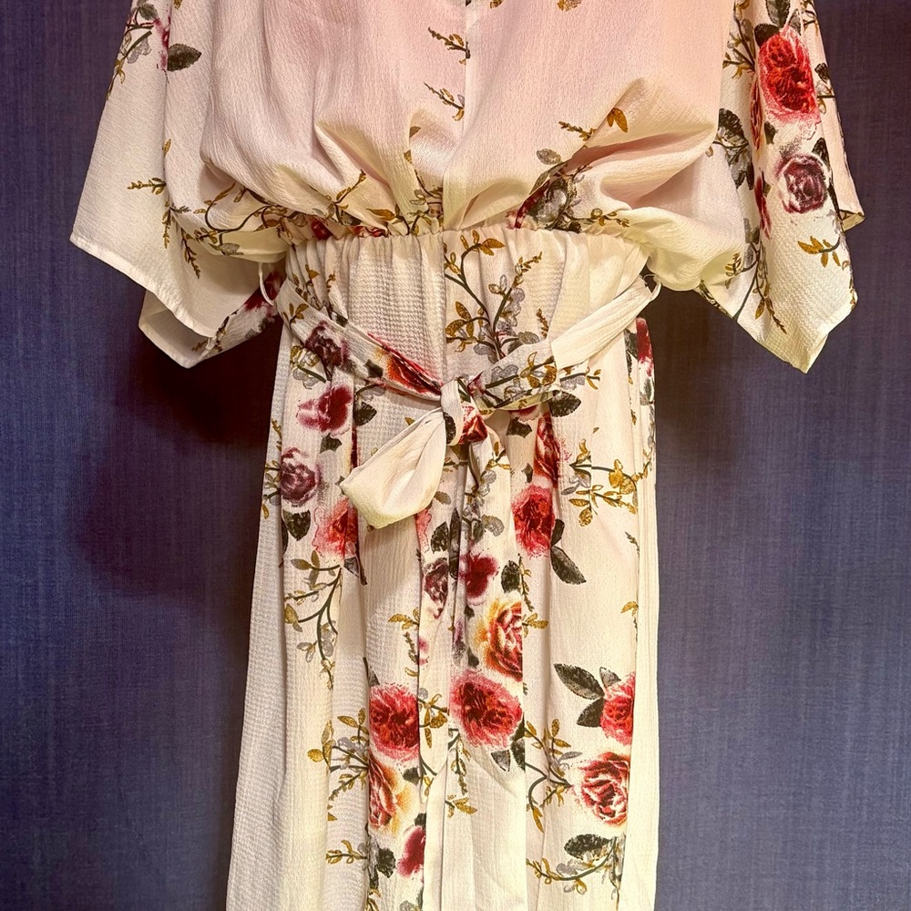Floral Kimono Sleeve Dress